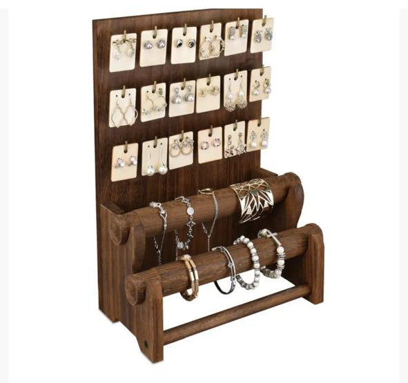 Wooden Jewelry Display Stand