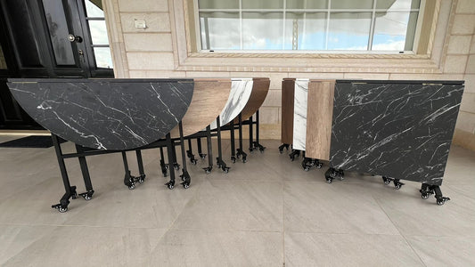 طاولة متنقلة حديد و خشب نوعية ممتازة