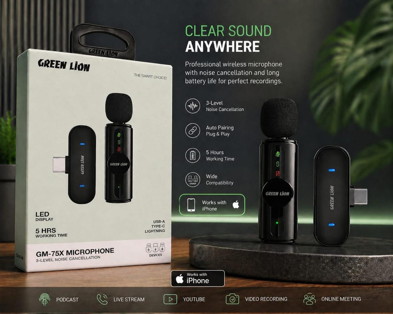 MICROPHONE GREEN LION