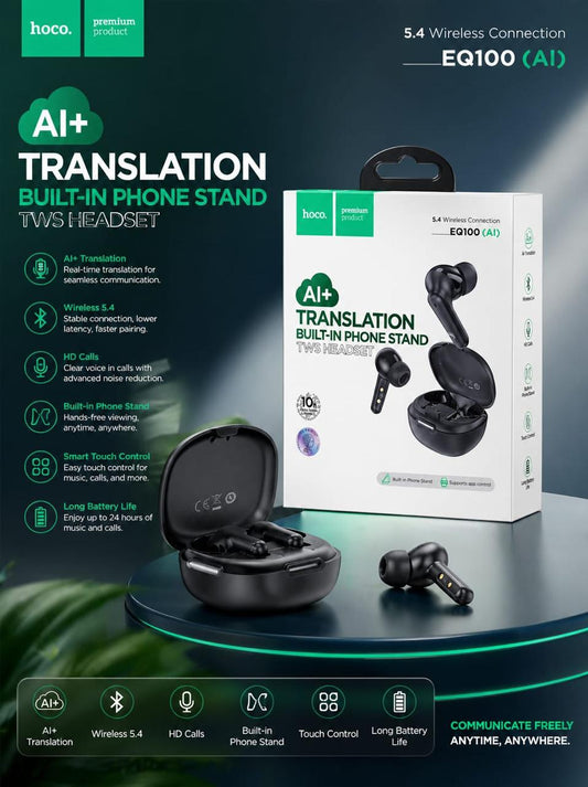 AI+ TRANSLATIOM BUILT - IN PHONE STAND TWS HEADSET