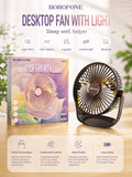 Desktop fan with light