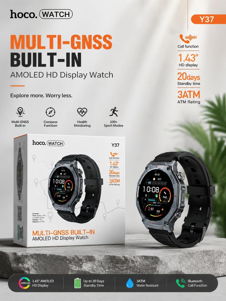 AMOLED HD Display Watch