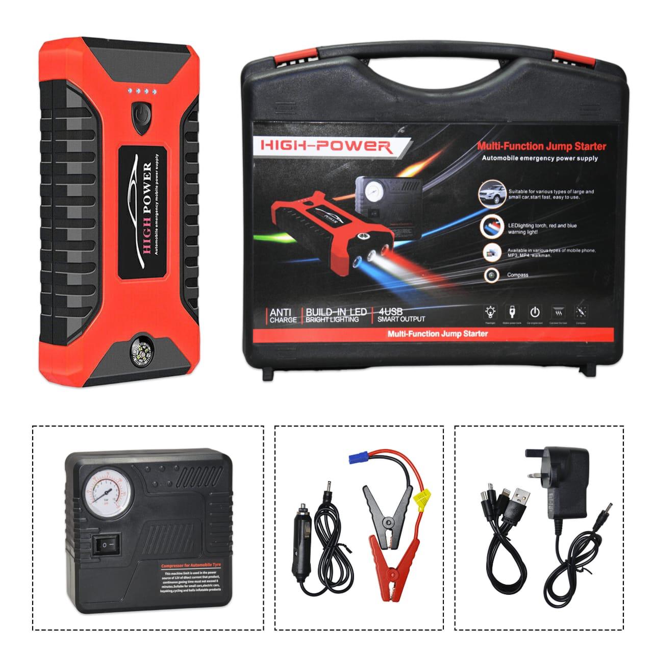 PORTABLE CAR JUMP STARTER - 10000A Peak