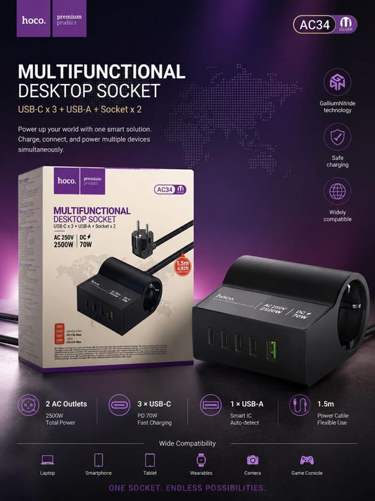 Multi Function Desktop Socket