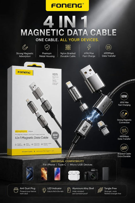 Magnetic Data Cable 4 in 1