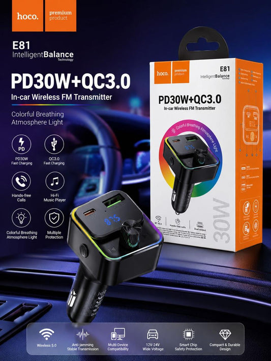 IN-CAR WIRELESS FM TRANSMITTER