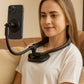 Magnetic silicone neck lazy phone holder